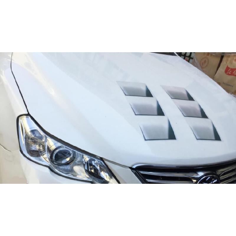 1Pc 3D Fake Vents Decorative Outlet Side Hood Vents Sticker For Auto Car Vehicle