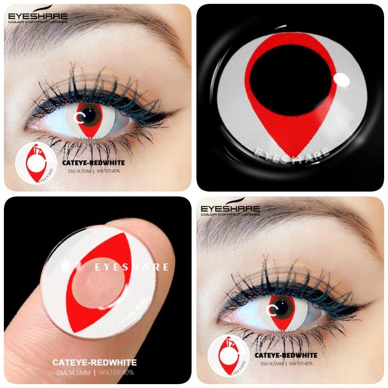1 par Halloween-kontaktlinser for øyne Cosplay-linser Anime-linser Anime-tilbehør Linser Svarte linser Hvite linser