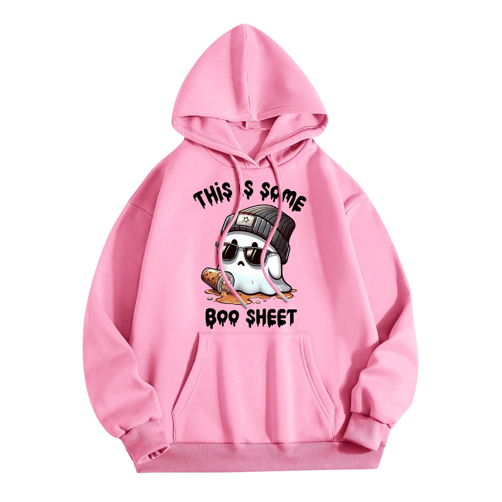 

Женская модная повседневная универсальная повседневная толстовка с капюшоном, повседневная толстовка с длинными рукавами и нашивками сверху L розовый