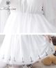 Milky Time Women's Dark Gothic Lolita Dress with Hexagram Design, Halloween Costume (White, Short Sleeves, Size M)