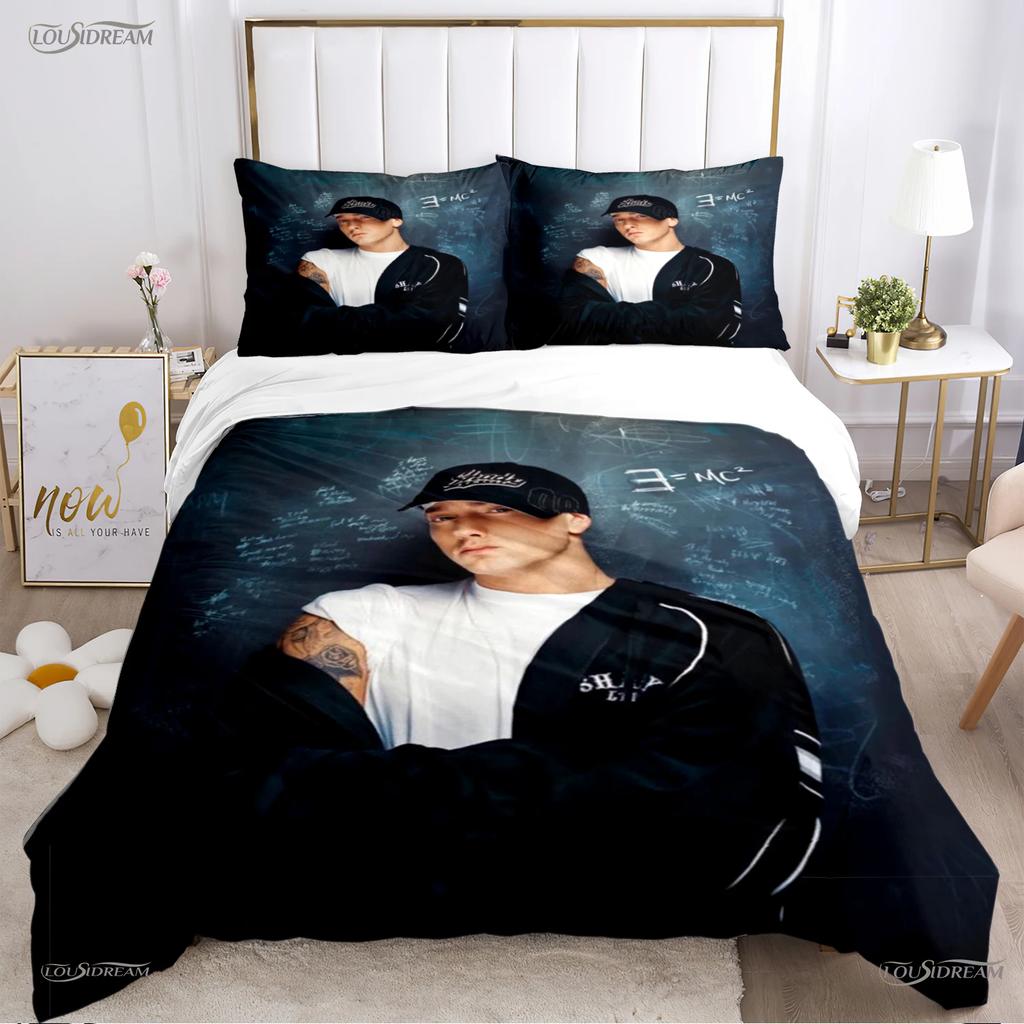 Comforter Casal Eminem-Music All Season Comforter Bedding Sets Soft And S Boys Single/Double/Queen/King