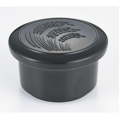 

Tokare Ceram Ceramics Ohitsu-kun Black 1-go (1 cup) Rice Container, S-41B