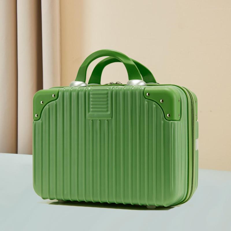 Retro Suitcase Set: 14" Women's Cosmetic Bag & 16" Men's Carry-On Luggage Gift Box.