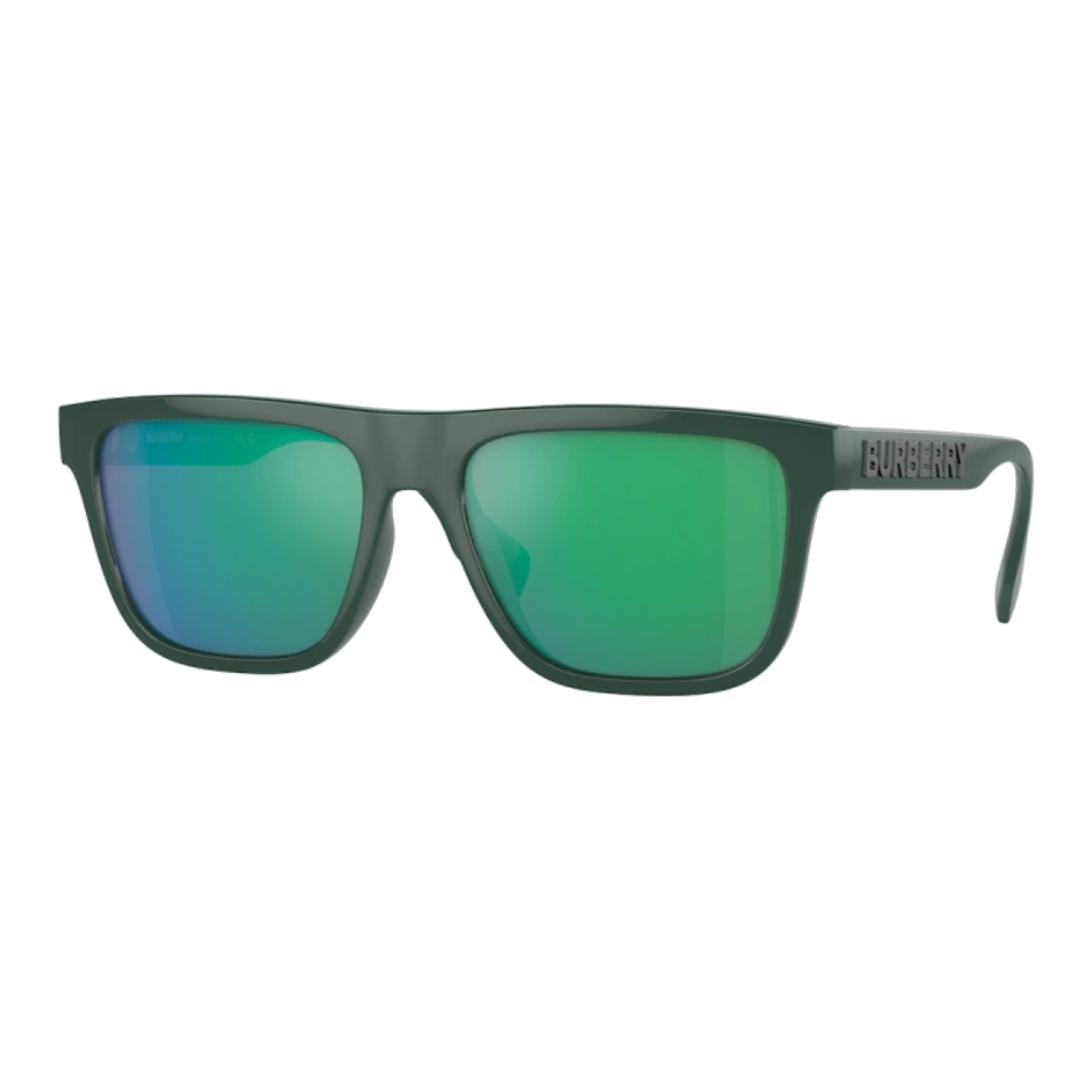 

Burberry Gradient Lenses Injection Molded Irregular Sunglasses Men s Green 56 зелёный
