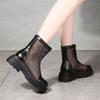 2025 short boots mesh hollow breathable boots versatile women's shoes small looking thin spring and autumn thick-soled cool boots Martin boots women
