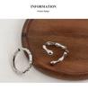 Yinruitai S925 Sterling Silver Geometric Bamboo Joint Women's Ring - High-End Light Luxury Korean Design