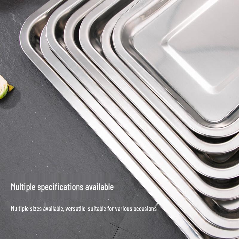ZISIZ 304 Stainless Steel Rectangular Steaming & Prep Tray