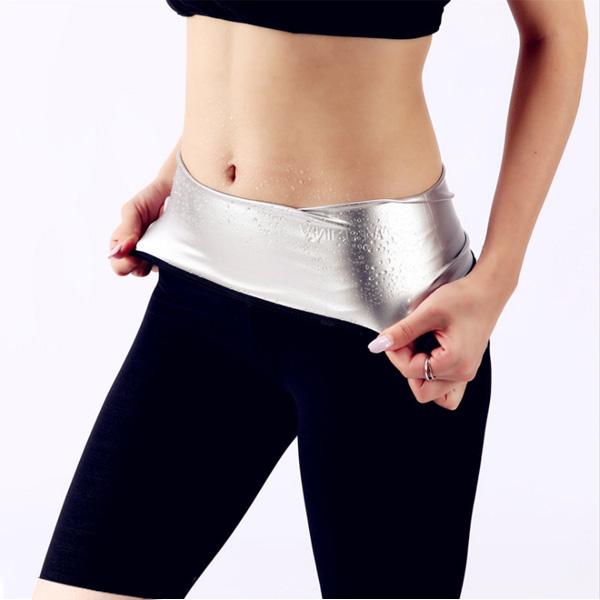 Newest Women Sweating Elastic Waist Trainer Tummy Control Fitness Leggings Shorts