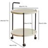 1 Movable Round Storage Table, Stable Bearing, Smooth Silent Wheel, Smooth Push And Pull, Can Be Used For Vase, Books, Aroma, De