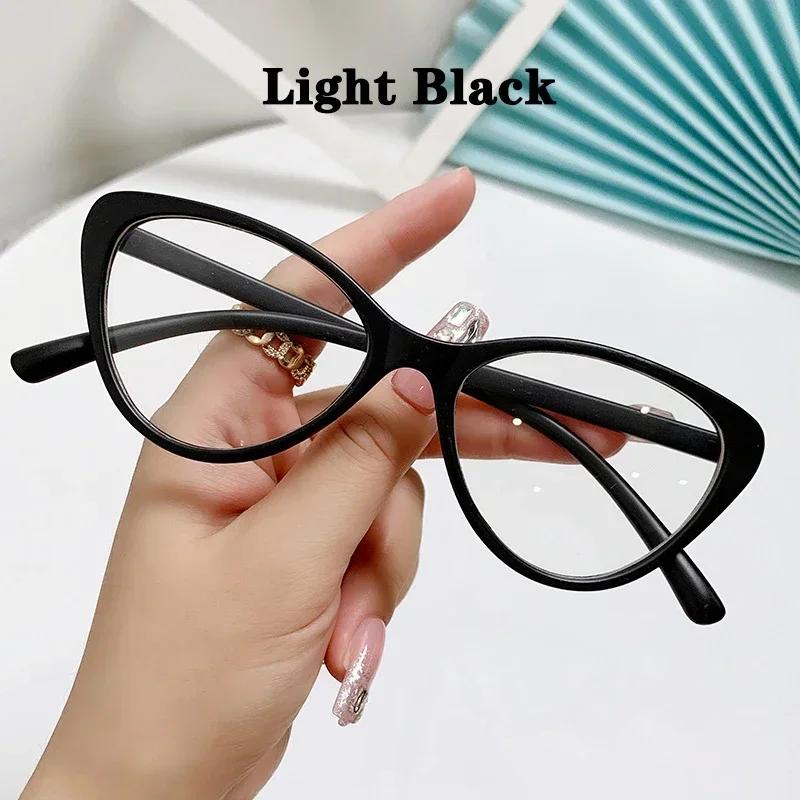 New Fashion Unisex Cat Eye Plain Glasses For Women Pc Frame Glasses For Party Eyeglasses Female Decorative Spectacles Glasses