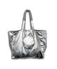 Irregular Megametal Tote Bag (Silver)