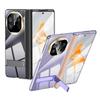 Mate X5 Full Coverage TPU Case With Built-in Screen Film Electroplated Transparent Hinge Protection Stand Cover