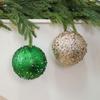 Reflective Foam Christmas Tree Decoration Pearls and Sequins Ball Feature Durable Portable Design Christmas Home Decoration