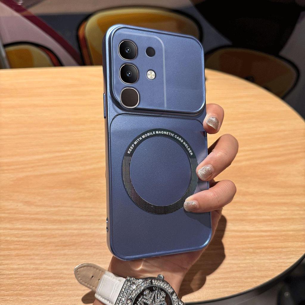 Metallic Finish Magnetic TPU Phone Case for Vivo Y29 4G Shockproof Matte Soft Cover