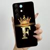 For Realme 15X C85 5G Crown Initial Letter Couple Phone Case Realme15X RMX5250 RMX5253 Soft Silicone TPU Lens Protective Casing