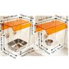 Cage Mounted Parrot Cage Feeder Roof Canopy Bird Food Container  for Small Parrots