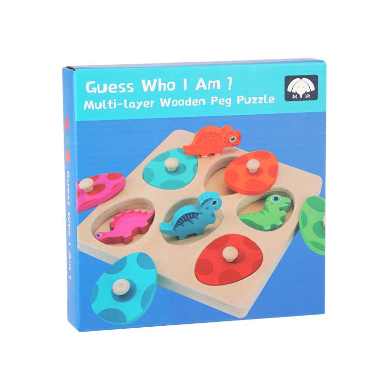 3D Dinosaur Egg Wooden Jigsaw Puzzle - Educational Baby Toys