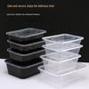 Rectangle Transparent Disposable Meal Box with Lid for Takeout Catering