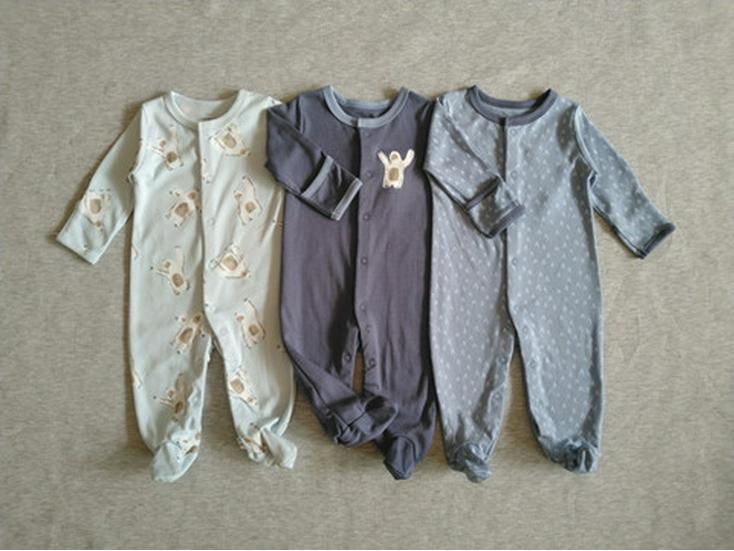 Spring & Autumn Baby Jumpsuit: Foot-Covering, Cotton Romper Pajamas for Newborn Boys & Girls