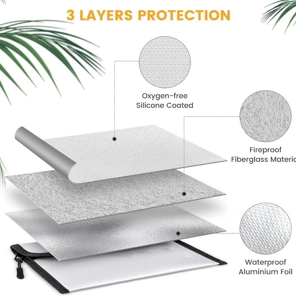 Waterproof Surface Safe Storage Pouch High Temperature Resistant Envelope File Folder  For Cash