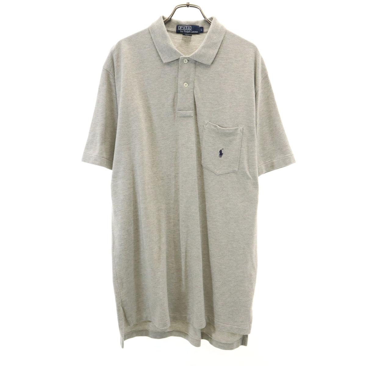 

Polo by Ralph Lauren Short sleeve Polo shirt L gray Fawn Men s Used