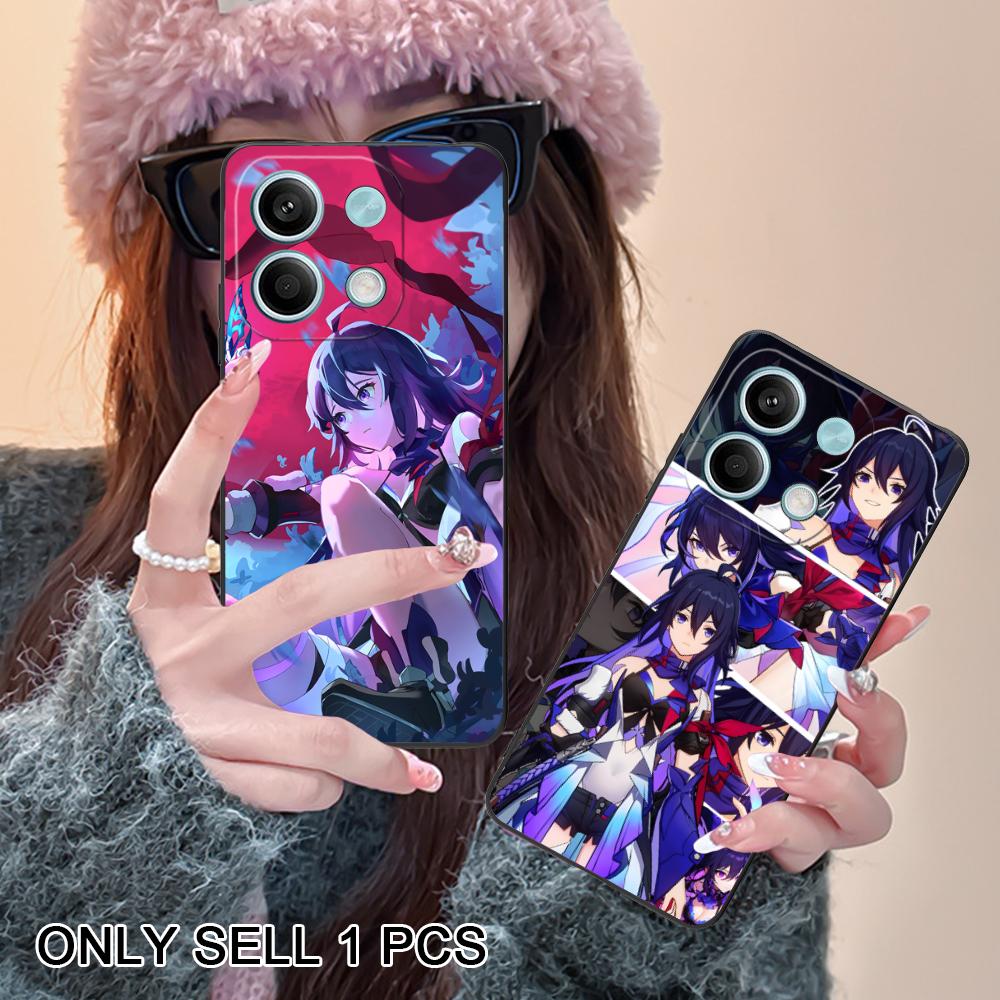 HSR Seele Matte TPU Mobile Phone Case for Xiaomi Redmi Note 14 13 12 11 S Pro Plus 4G 5G Colorful Printing Cover