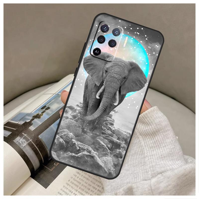 Baby Elephant For OPPO A15 A16 A17 A74 A94 A58 A78 A98 A76 A96 A77 A5 A9 A52 A72 A79 A53S A54S A57S Case