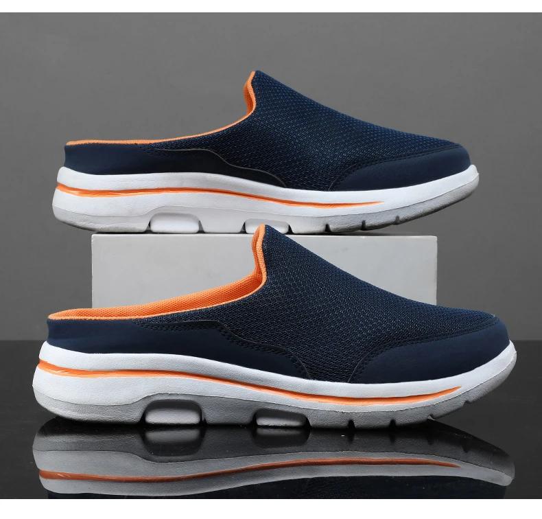 2025 Men Slippers Summer Breathable Home Indoor Slippers Men Thick Bottom Slides Fashion Couple Walking Shoes Chanclas Hombre