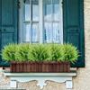 6PCS 7 Branches Simulated Green Plant Plastic Fake Flower Plant Faux Ferns  Porch Entrance