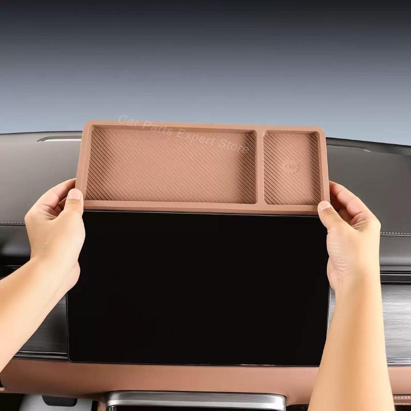 For Wuling Huajing S 2026 Storage Box Tissue Holder ETC Bracket Behind Screen Rear Organizer Box Case Car Interior Accessories