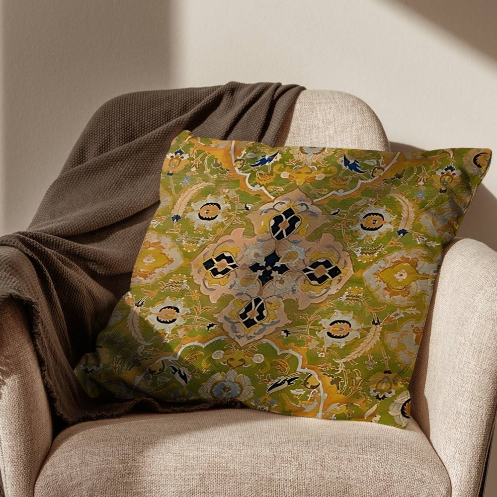Persian Rug Iranian Carpet Pillow Case Square DoubleSided Printing Short Plush Sofa Cushion Cover Bedroom Bedside Pillow