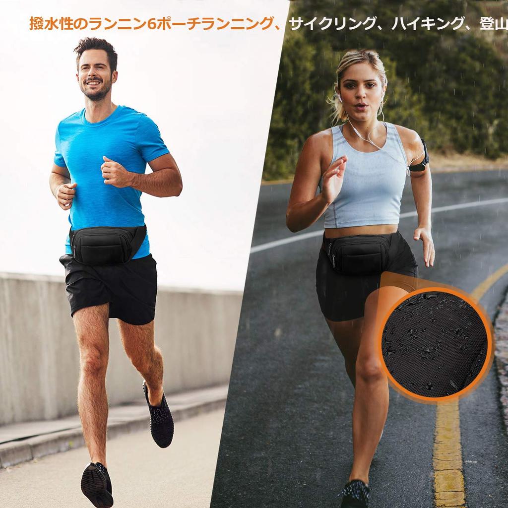 HOUSMART Waist Pouch for Men and Running Pouch with YKK Large Fits Digital iPad Mini iPhone 7 and Water Perfect for and 4 Lightweight Women, Zipper,