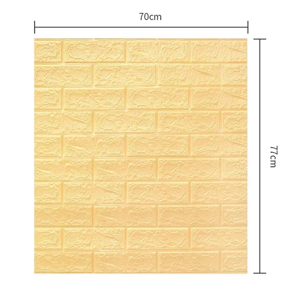 70cm*77cm*3m 3D Ziegelmuster Wandaufkleber Klebepaneel Wasserdichte Wohnzimmer Tapeten Heimdekoration Luxuriöse Heimdekoration