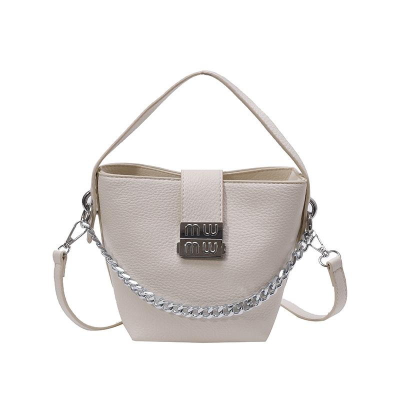 Premium Sense Popular Portable Bucket Bag Women's New Niche Fashion Shoulder Messenger Bag Commuter Handbag