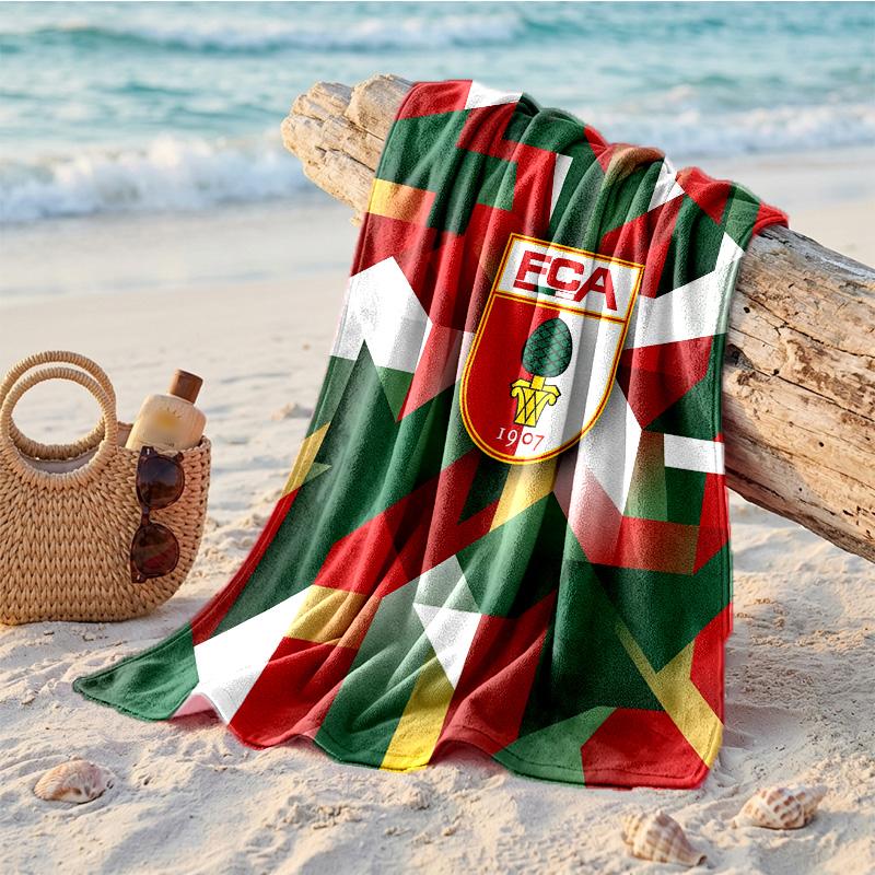 FC Augsburg FC Print Mikrofaser Strandtuch Schnelltrocknend Saugfähig Großes Handtuch für Strand Schwimmen Reisen