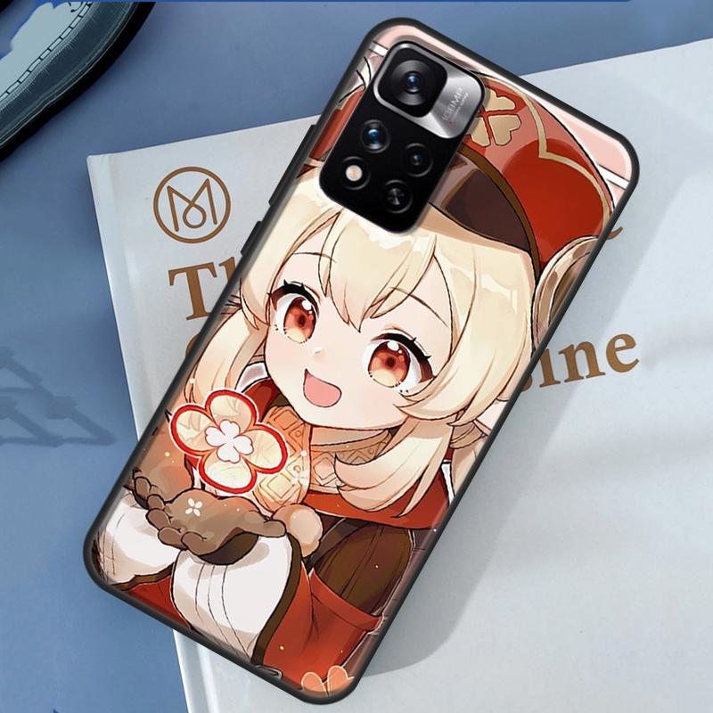 Genshin Impact Klee Case For Xiaomi Redmi 14C 13C 10C 12C Redmi Note 13 14 Pro 12 11 9 10 9S 10S 11S 12S Cover