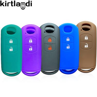 Funda de silicona para mando de coche Cubierta de llave para Mazda Cx5 Cx3 Cx-5 Mazda3 Mazda2 Demio SCRUM 5 CX8 CX4 CX7 CX9 MX5 X5 Soporte Llavero