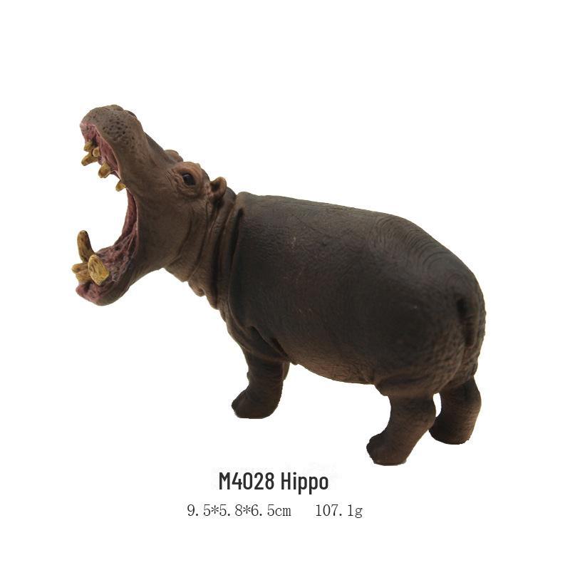 Educational African Wildlife Hippopotamus PVC Model Set