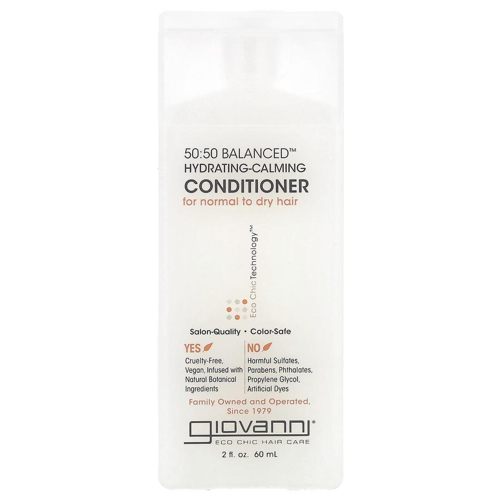 50:50 Balanced, Hydrating-Calming Conditioner, For Normal to Dry Hair, 60 Ml (2 Fl Oz)