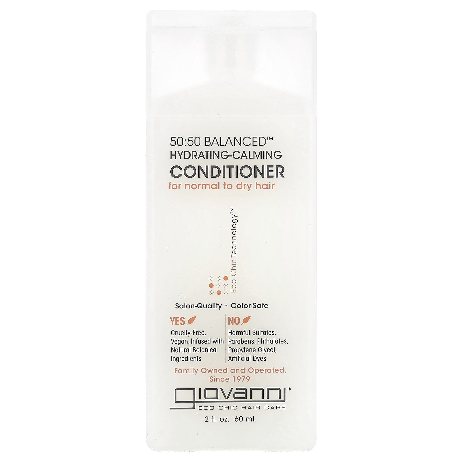 

50:50 Balanced, Hydrating-Calming Conditioner, For Normal to Dry Hair, 60 Ml (2 Fl Oz)