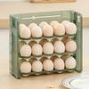 Fridge Egg Storage Box Three Tiers Large Capacity Space-Saving Egg Organizer Refrigerator Side Door Egg Dispenser
