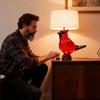 Bird Lamp Resin Red Bird Home Decorations Bedside Light For Living Room Bathroom Nursery Reading Corner Dorm Hotel Apartment