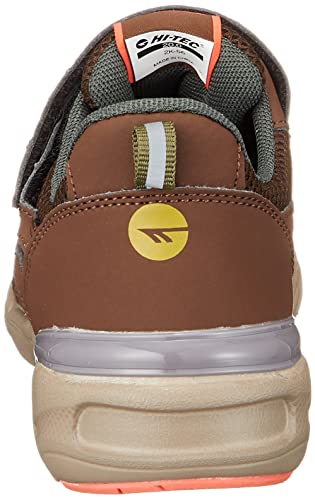 Hi-Tec KD046 FLASH FORCE KIDS Outdoor Sneakers, LED Camp, Brown, 19.0 cm, 2E