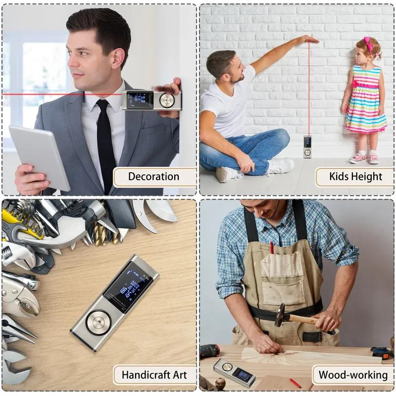 Laser Level Distance Meter Rangefinder Laser Tape Measure Golf Distance Angle Measure Range Hunting Finder Digital Laser Tools