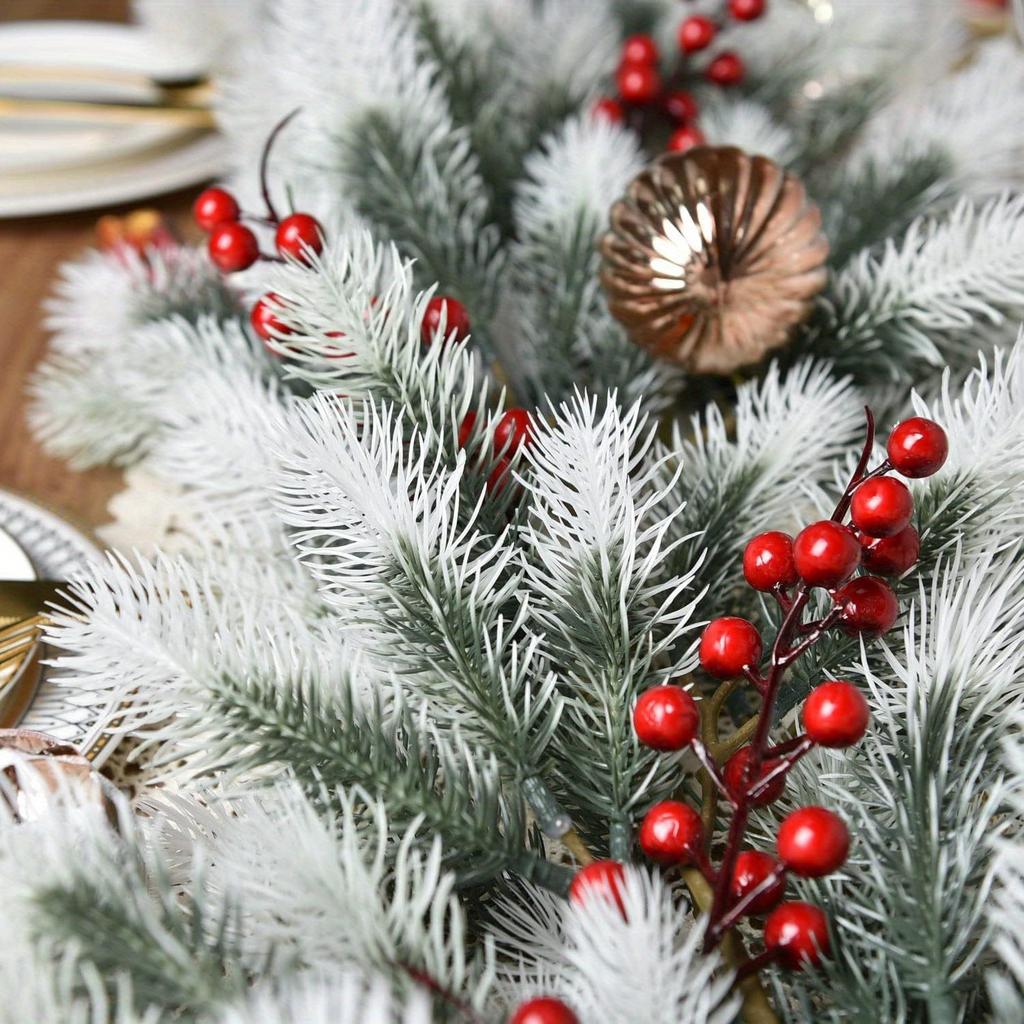 6Ft Artificial Christmas Pine Garland Decor, Non-Electric Winter Holiday Greenery for Mantel Fireplace Table Centerpiece