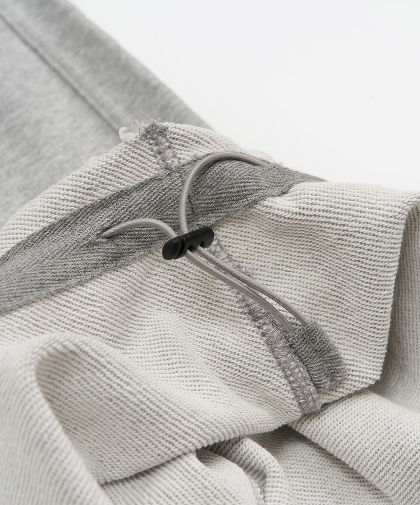 TOFFEE Cutoff Wide Sweatpants (Melange Grey)
