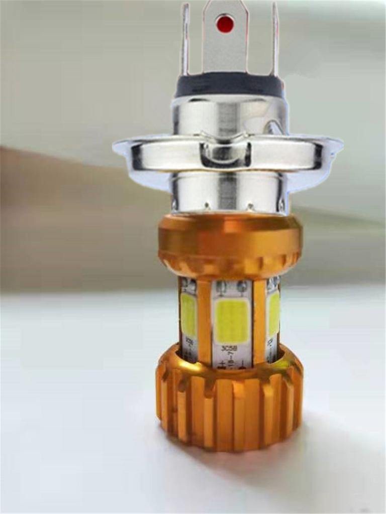 Six Sides Bright 360° H4 LED Motorcycle Headlight Blub DC 12V 60W 3000lm 6000K Moto Light Scooter Accessoire Motobike Head Lamp High/Low Beam