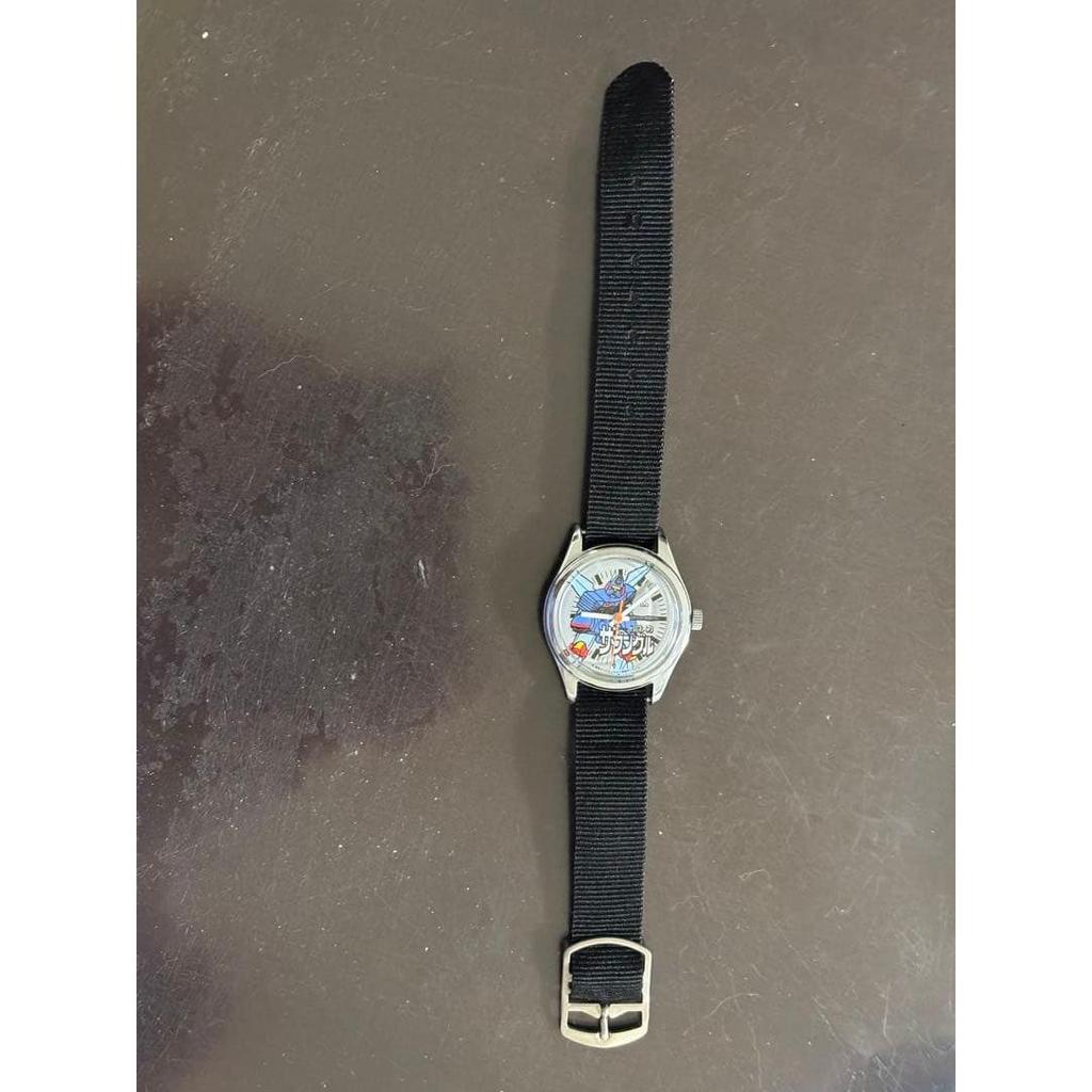 Used Q&Q Watch Combat Mecha Xabungle Character Dial Retro Showa