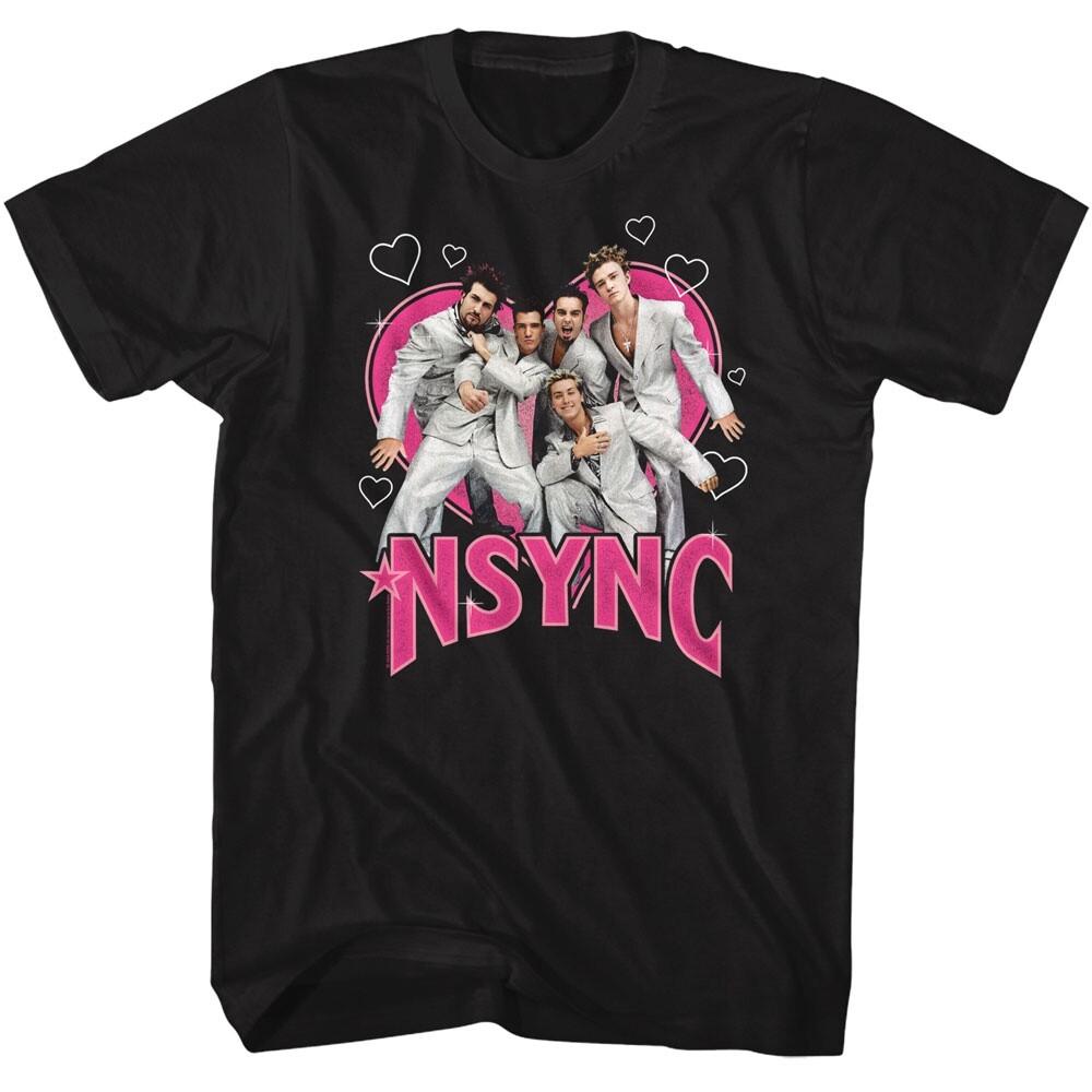 

NSYNC T-Shirt Mens Music HEARTTHROB Justin TimberlakeNew Black Cotton Unisex T-Shirt S разноцветный
