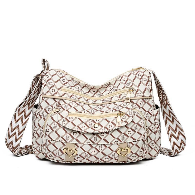 

Женская сумка через плечо с несколькими карманами, сумка для мамы, большая вместительная дорожная сумка через плечо 3910 бежевый